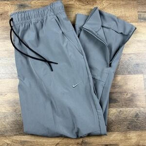 NIKE PHENOM DRI FIT WOVEN RUNNING Articulated Knees Zip Ankle Gray